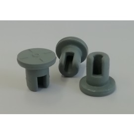 13 mm rubber freeze drying injection stopper, grey, suitable for 13 mm crimp neck lyophilisation vials
